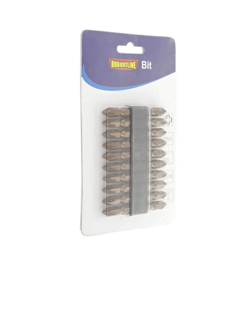ROBUSTLINE Robustline 65 mm Patta Screw Bit Double Side Philip - 20 Pieces - Image 3