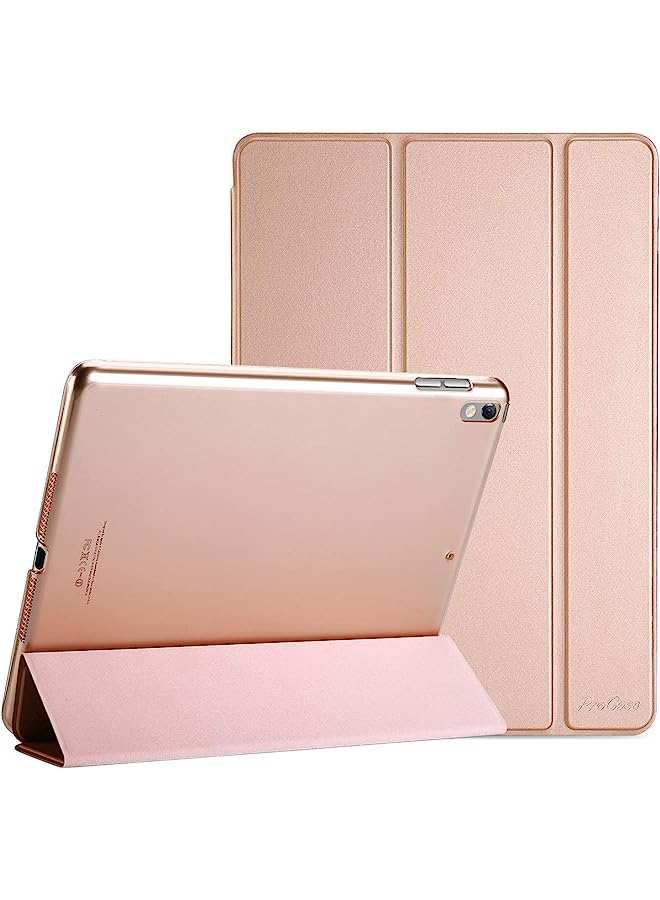 Procases Ipad Air (3Rd Gen) 10.5" 2019 / Ipad Pro 10.5" 2017 Case, Ultra Slim Lightweight Stand Smart Case Shell With Translucent Frosted Back Cover For Apple Ipad Air (3Rd Gen) 10.5" 2019 –Rose Gold - Image 1