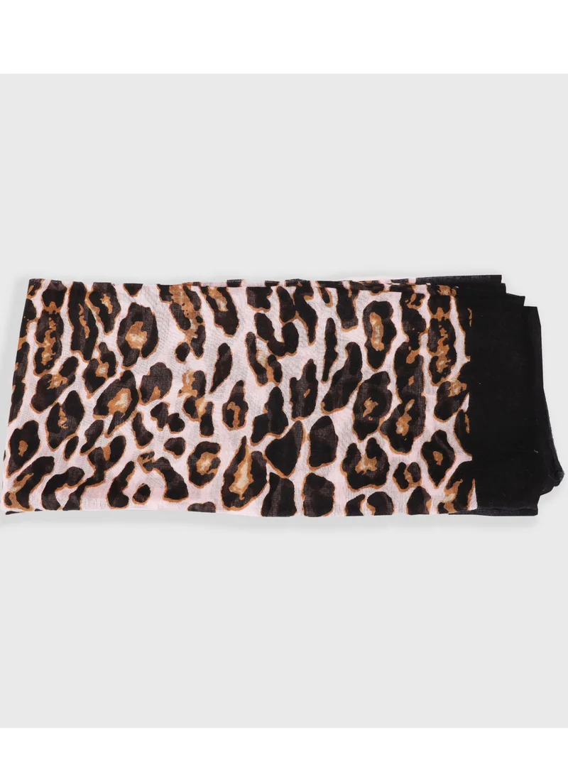 Amica  Hijab for Women Natural Fiber Soft Lightweight Head Scarf, Animal Print Beige/Brown for Women | Best Price UAE