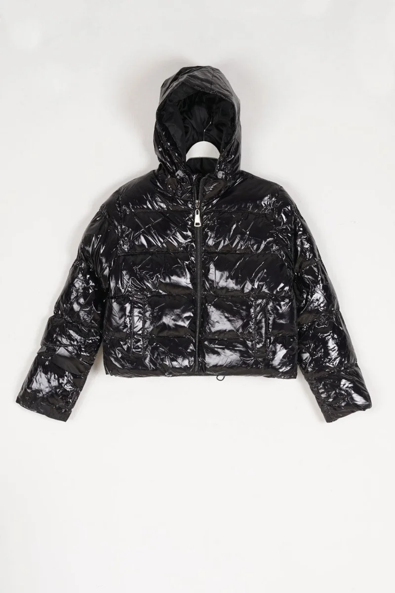 Zepkids Hooded Long Sleeve Black Color Girls Coat