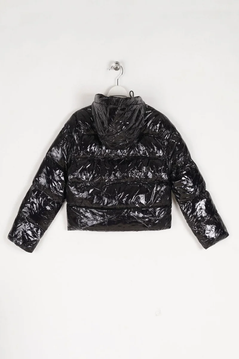 Zepkids Hooded Long Sleeve Black Color Girls Coat