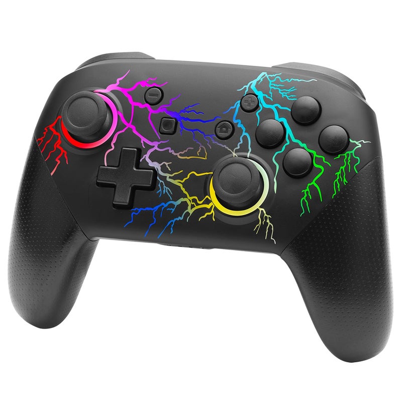 NITHO FURY Wireless Controller for PC, Windows, Switch, iOS, Android, Gaming Gamepad with Dynamic RGB Lights | 6-Axis Motion Sensor | Programmable Turbo | Dual Vibration | Lightweight - Image 1