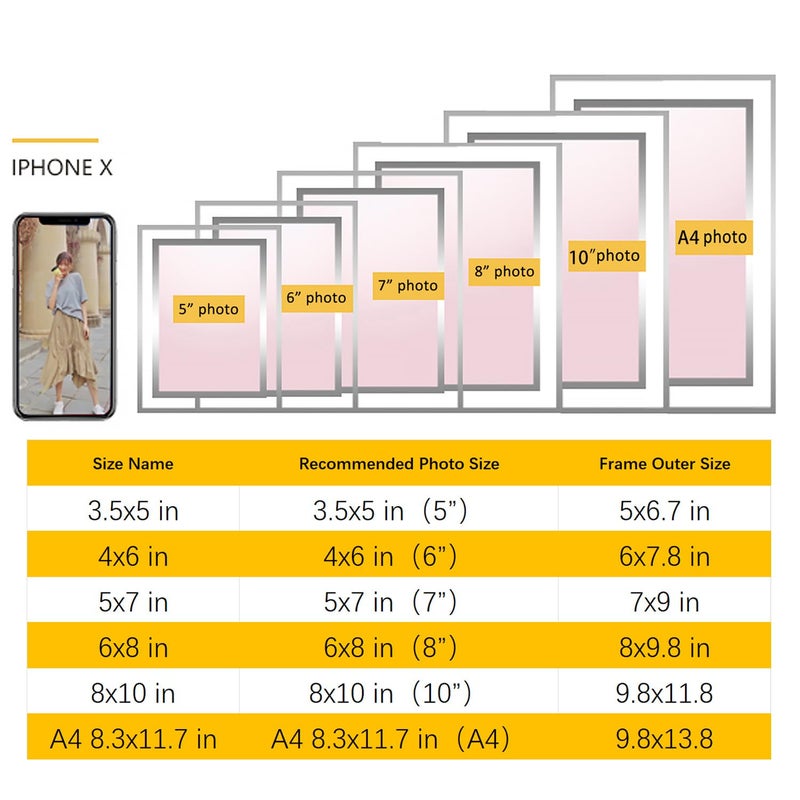 ABAJI Glass Frame Photo High Transparency Vertical and Horizontal Style for Desk Shelf and Office Table Family Gallery and Wedding or Holiday Decoration - Image 2