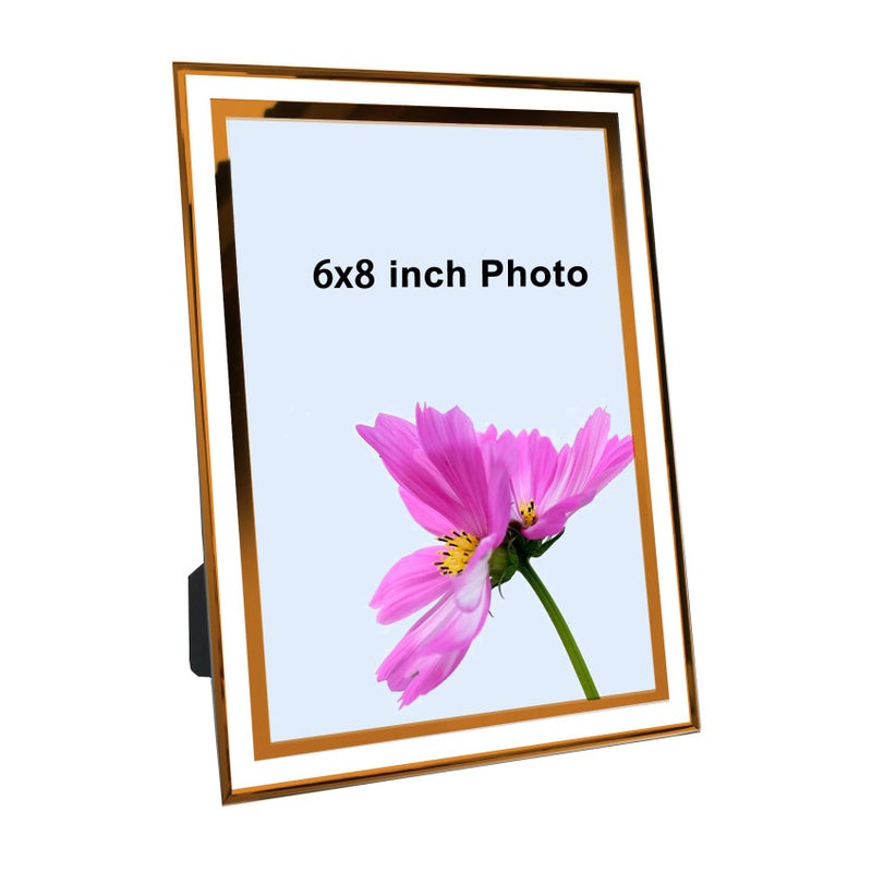 ABAJI Glass Frame Photo High Transparency Vertical and Horizontal Style for Desk Shelf and Office Table Family Gallery and Wedding or Holiday Decoration - Image 1