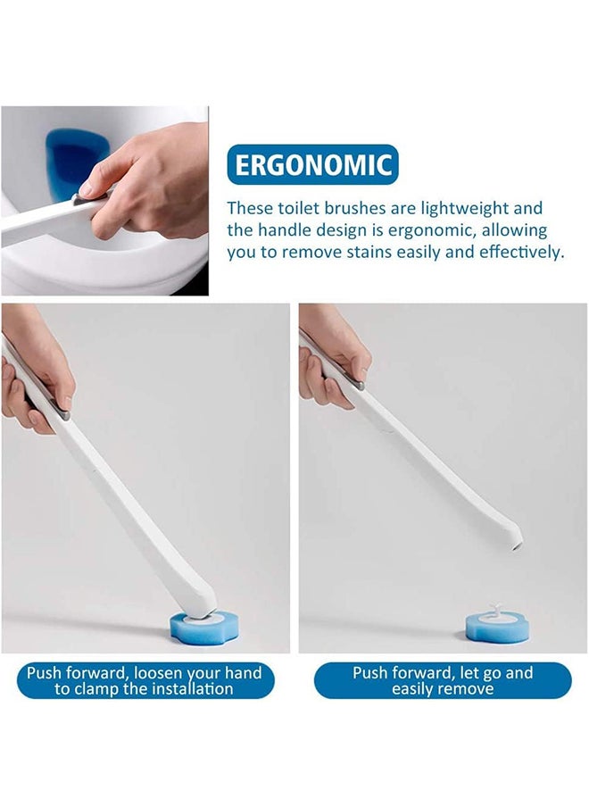 SKY-TOUCH - SKY-TOUCH 8pcs/set Disposable Refill Heads Toilet Brush With Holder Toilet Cleaning,Disposable Toilet Cleaning Brush Head Instead - Image 1
