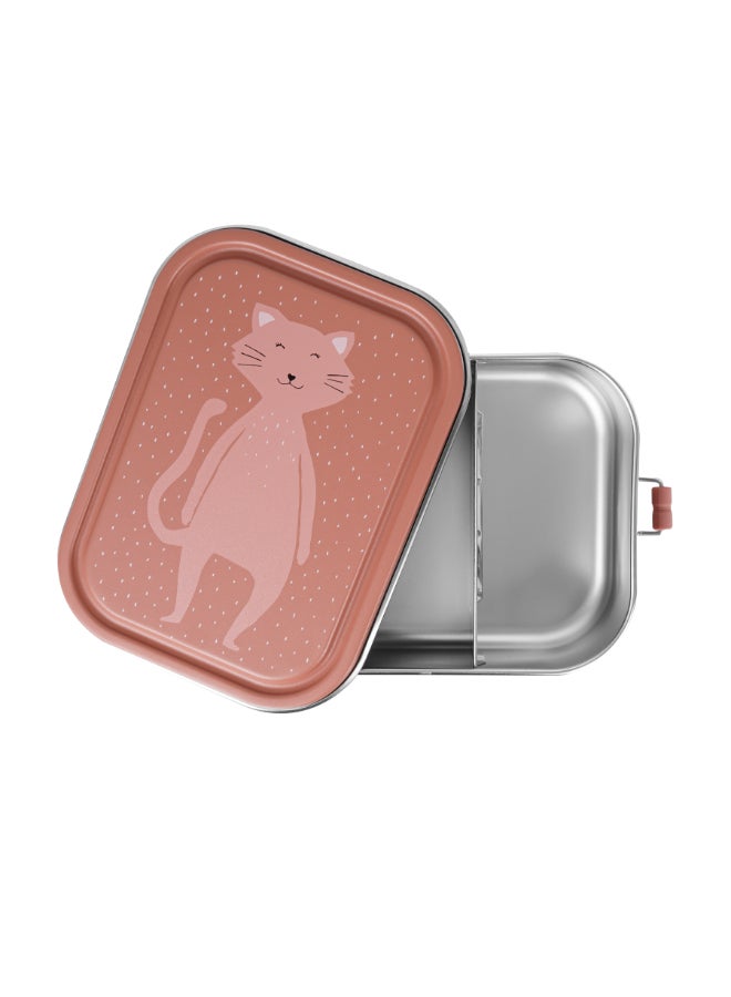 Trixie Stainless Steel Lunch Box Large - 2-Compartment - Mrs. Cat - Image 4