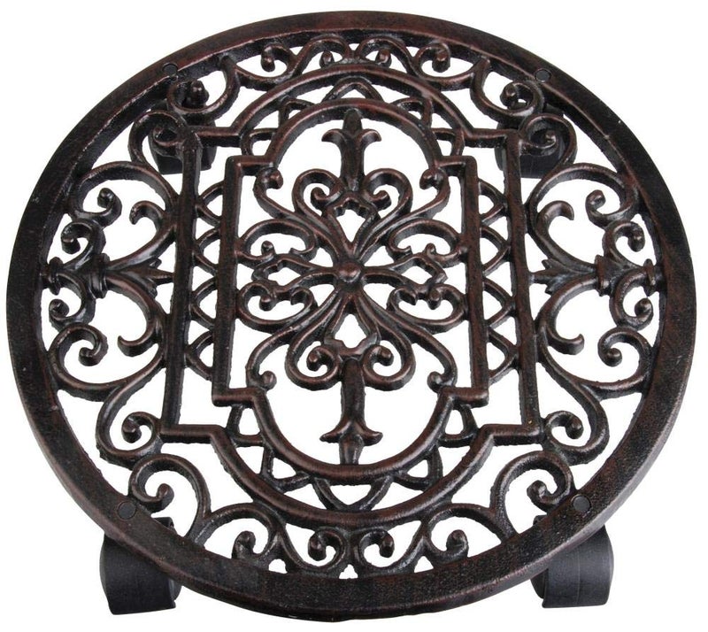 Esschert Design Plant Trolley Cast Iron Round