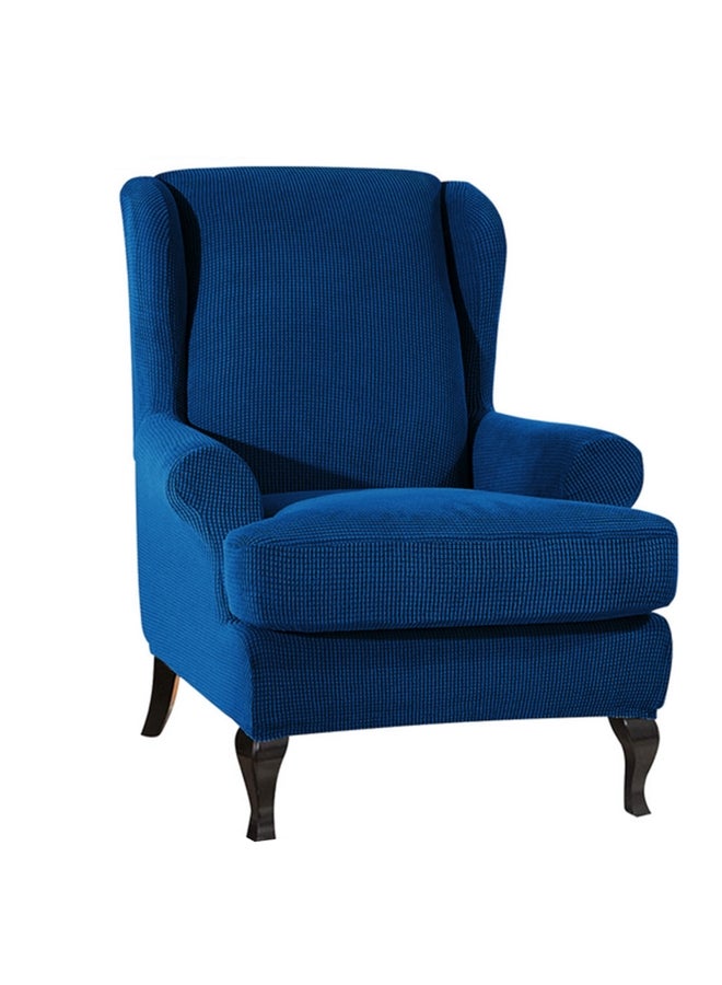 إسكدنيا غطاء كرسي بظهر متحرك قابل للفرد بذراعين أزرق داكن - Image 1