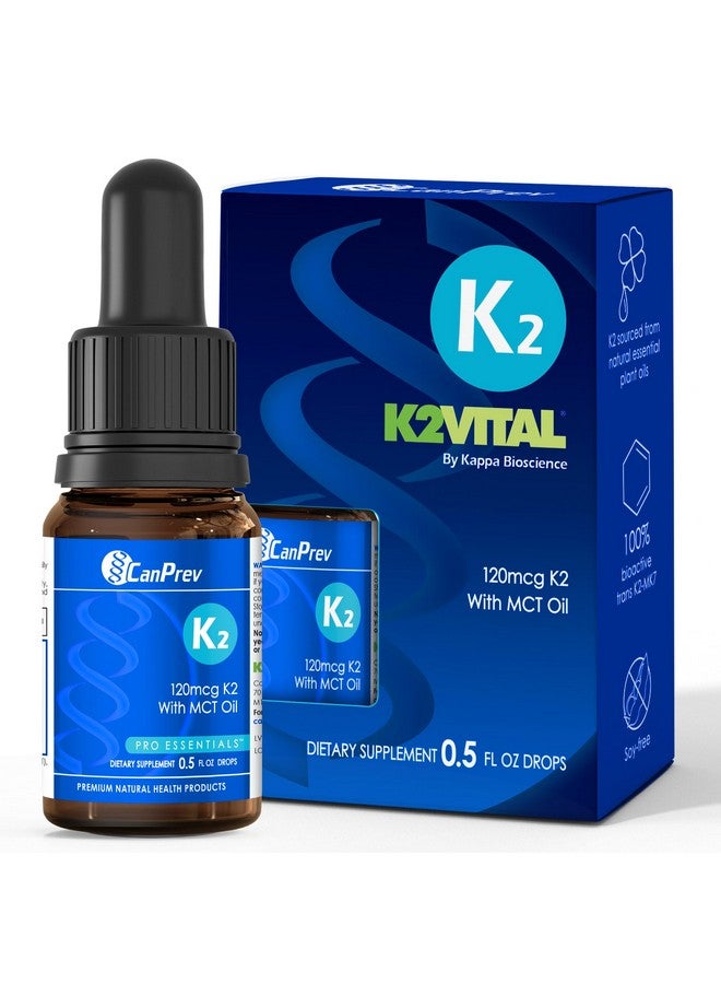 CanPrev K2 Drops, 15ml, 300 Servings, 30mcg MK-7 Vitamin K2 Liquid, Supports Strong Bones & Cardiovascular Wellness, Vegan, Unflavored Formula with MCT Oil for Optimal Calcium Utilization & Absorption - Image 1