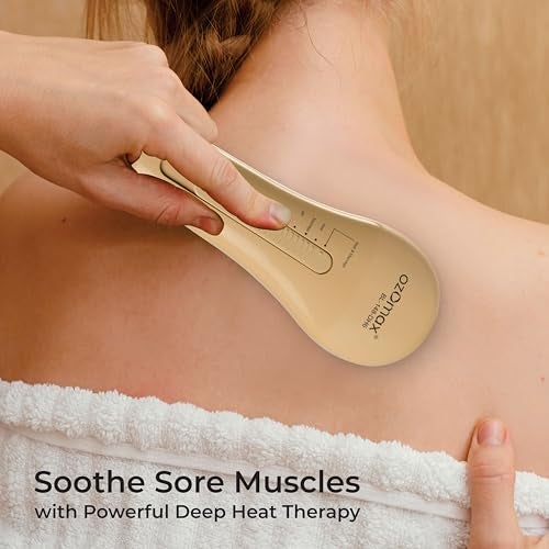 OZOMAX Deep Heat Massager 6-in-1 Multi-Functional Massager, Heat Therapy, Relieves Pain, Tension, Includes Knee Care, Facial Care, Muscle Stimulator, Scalp Massage, Acupressure, Point - Image 5