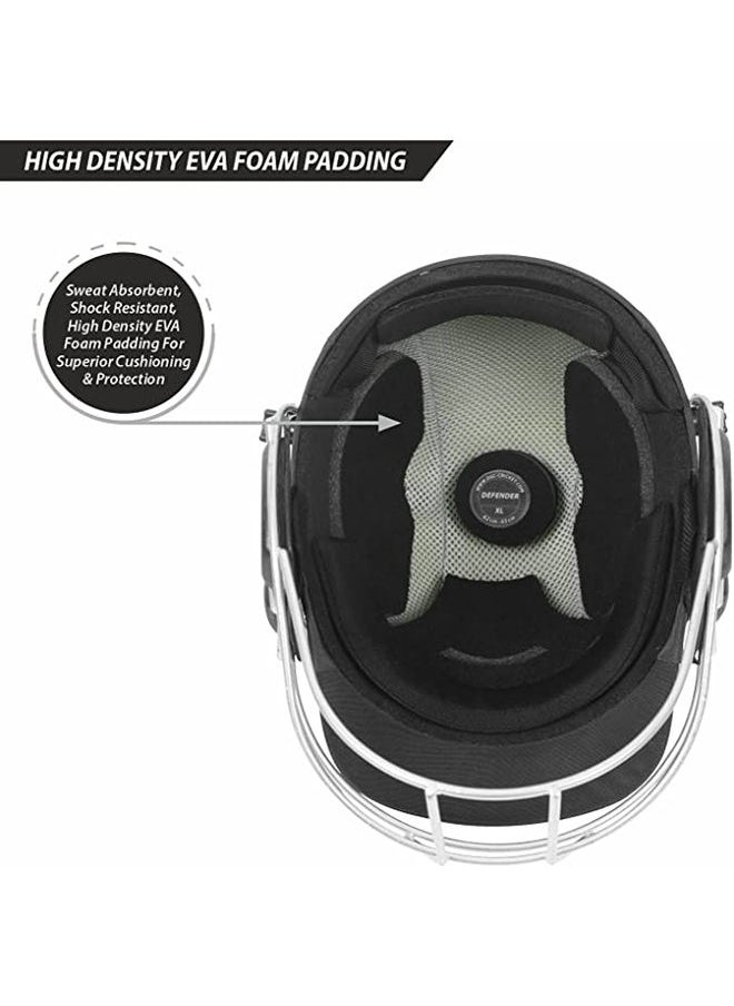 DSC Defender Cricket Helmet | Size: Medium | For Men & Boys | Adjustable Steel Grill | Back Support Strap | Lightweight  - Image 2