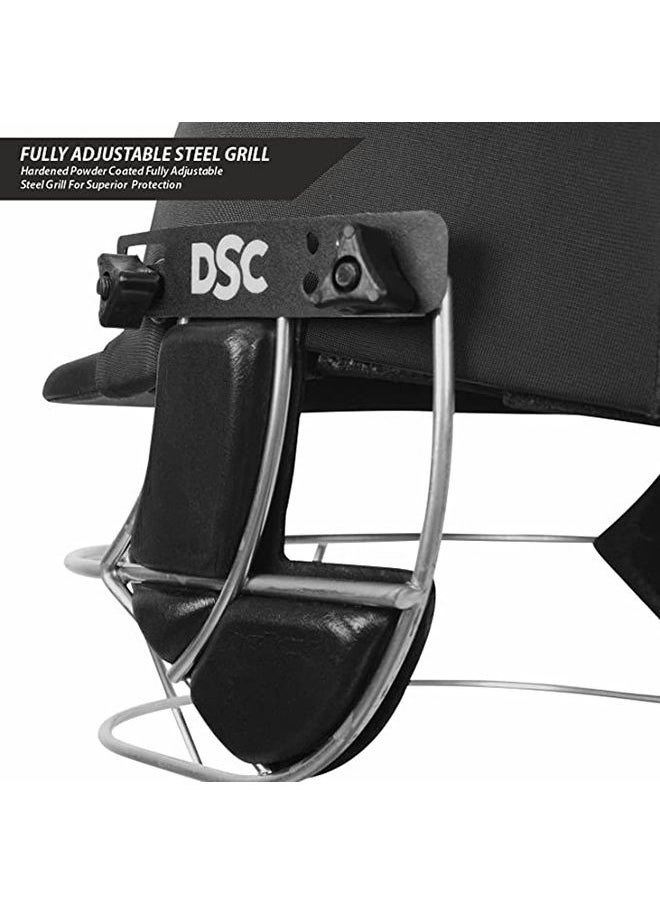 DSC Defender Cricket Helmet | Size: Medium | For Men & Boys | Adjustable Steel Grill | Back Support Strap | Lightweight  - Image 4