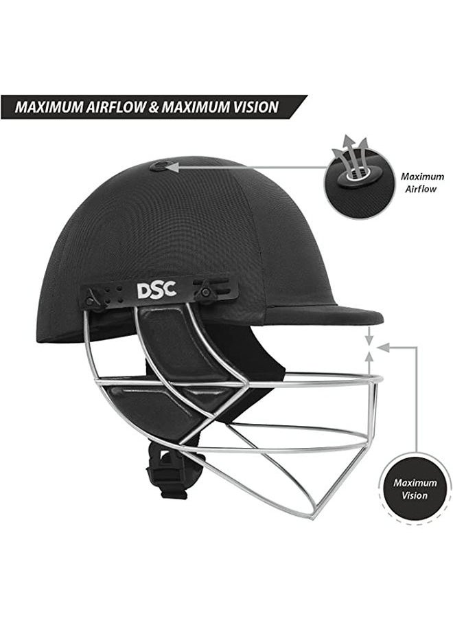 DSC Defender Cricket Helmet | Size: Medium | For Men & Boys | Adjustable Steel Grill | Back Support Strap | Lightweight  - Image 3