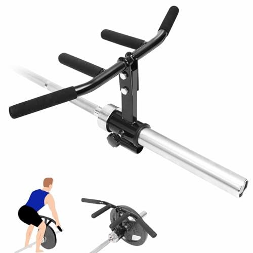 plzzree T Bar Row Landmine Attachment T Bar Row Handle for 2In Olympic Barbell 1In Standard Bar MultiGrip Tbar for Strength Workout Training - Image 1