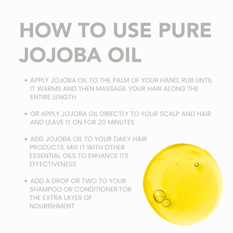 BodyJ4You زيت الجوجوبا العضوي BodyJ4You للبشرة - عضوي من وزارة الزراعة الأمريكية 100% نقي وطبيعي - تدليك الوجه باستخدام غوا شا - تقشير الوجه - تدليك فروة الرأس - غير مكرر ومعصور على البارد وخالي من الهكسان - شمع ناقل أساسي - 1 أونصة سائلة - Image 4
