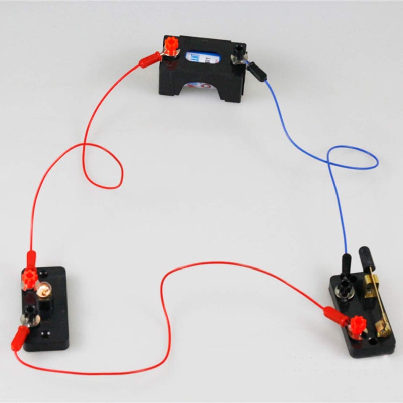 XFFCSEC 6pcs Circuit Switch Wire connectors:Science Wire Used for Battery Holder/Knife Switch/Bulb Holder Electricity Connection,Great for Demos Teaching Basic Principles of Electricity - Image 5