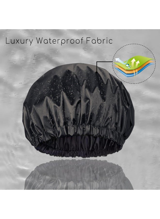 Double-Layer Satin Lined Bonnet for Women – Soft, Stretchable, and Comfortable Hair Protection Cap, Prevents Frizz and Breakage, Perfect for Sleeping or Daily Use - Image 3