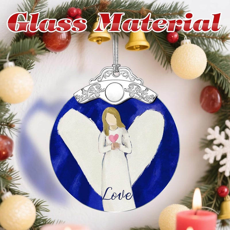 Jocidea Stained Glass Ornament, Love Angel Christmas Ornaments, Christmas Decorations for Tree, Holiday Ornament, Holiday Party Gifts, Gift Ideas & Xmas Gift - Love Angel - Image 3