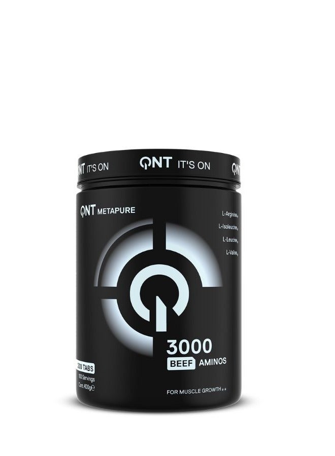 كيو ان تي أحماض أمينية 3000 ملغ 100% لحم بقر | 200 قرص
