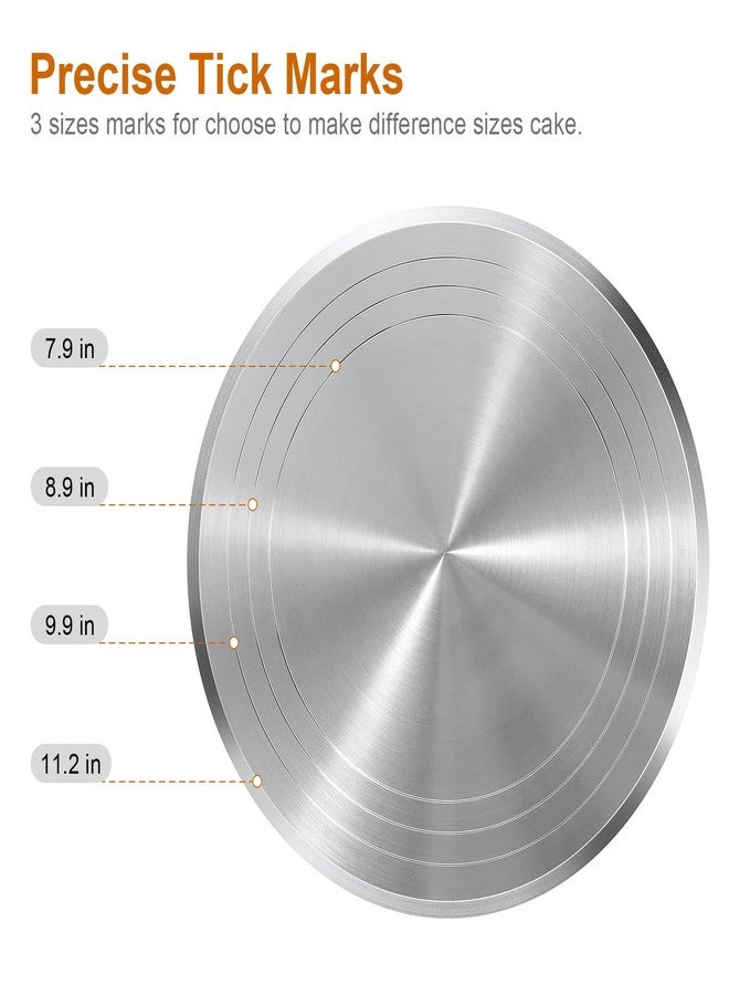 HIMALY 12'' Cake Stand, Cake Spinner Cake Decorating Supplies, Round Decorating Turntable Revolving Aluminum Table Holder Baking Display Tray Plate Tools Accessories for Birthday Wedding Party - Image 5