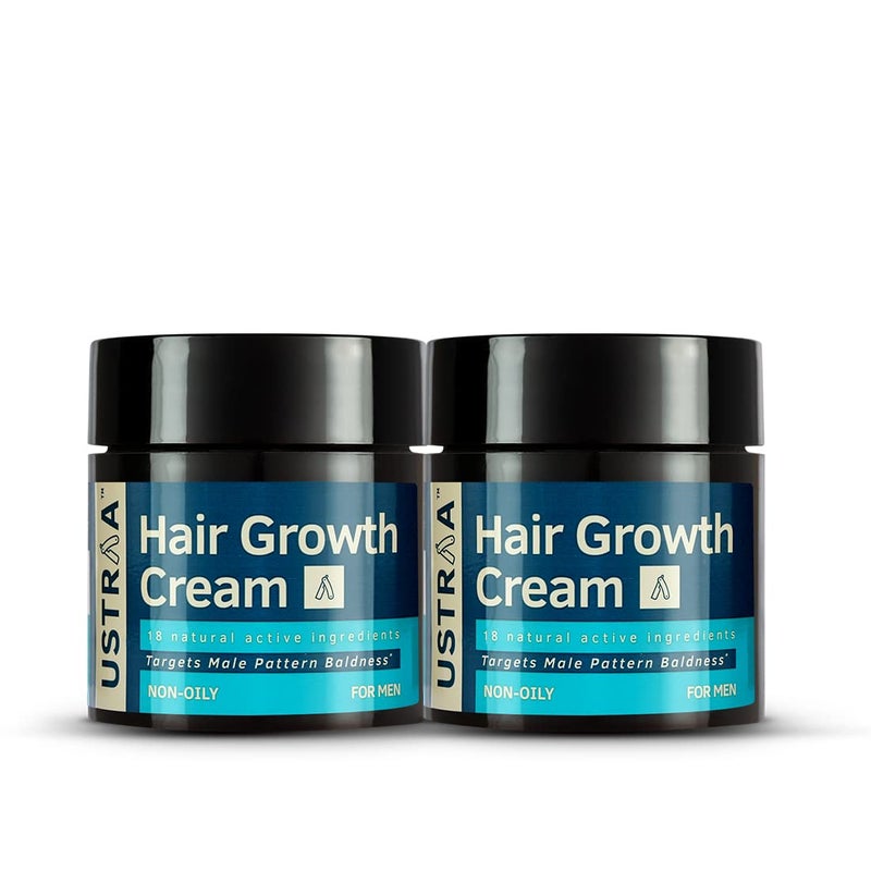 USTRAA Hair Growth Cream  100g Set of 2 with Onion Extract Neelbhringadi Blackseed Oil  Boosts hair growth Prevents hair fall  No Parabens No Mineral Oil - Image 1