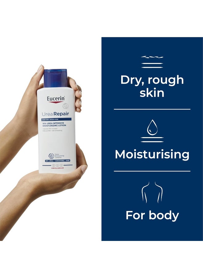 Eucerin UreaRepair Plus 10% Urea Body Lotion with Ceramide, Immediate 48-Hour Relief for Dry Skin, Daily Body Moisturizer for Very Dry and Dehydrated Skin, Suitable for Mature & Diabetic Skin, 250ml
