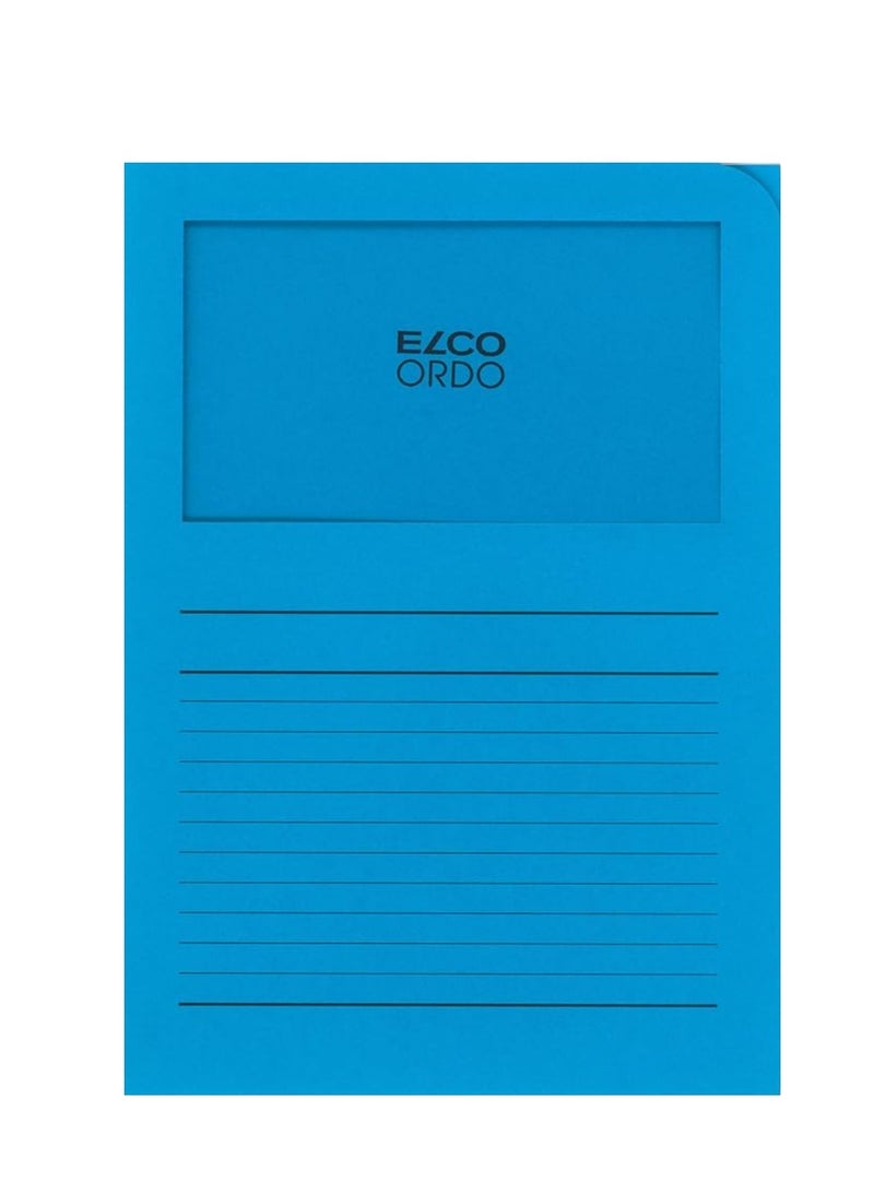 ELCO 73695.32"Ordo Classico" Organisation Folder -Bright Blue (Pack of 10) - Image 1