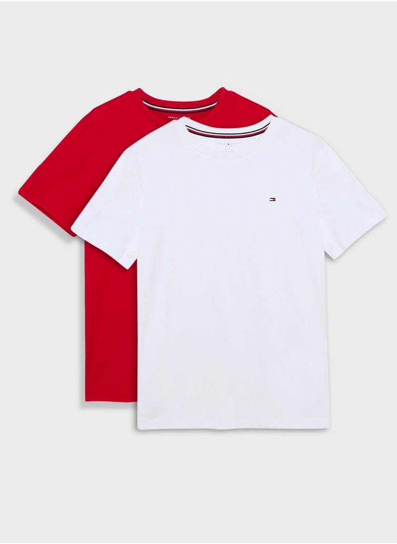 TOMMY HILFIGER - Kids 2 Pack Crew Neck T-Shirt - Image 1