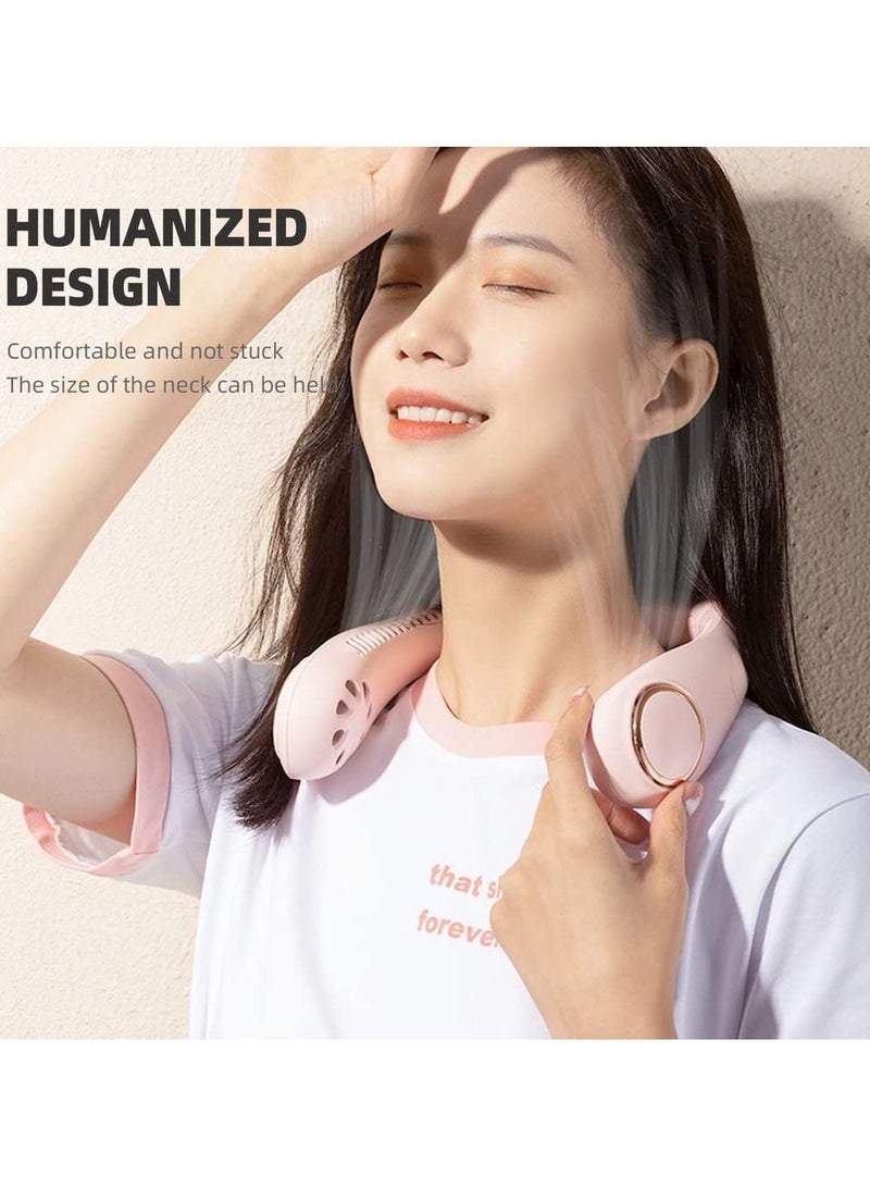 Arabest مروحة شخصية، بدون أوراق، قابلة لإعادة الشحن، تصميم سماعة الرأس، مروحة مكتب تعمل بالطاقة USB، 3 سرعات قابلة للتعديل - Image 5