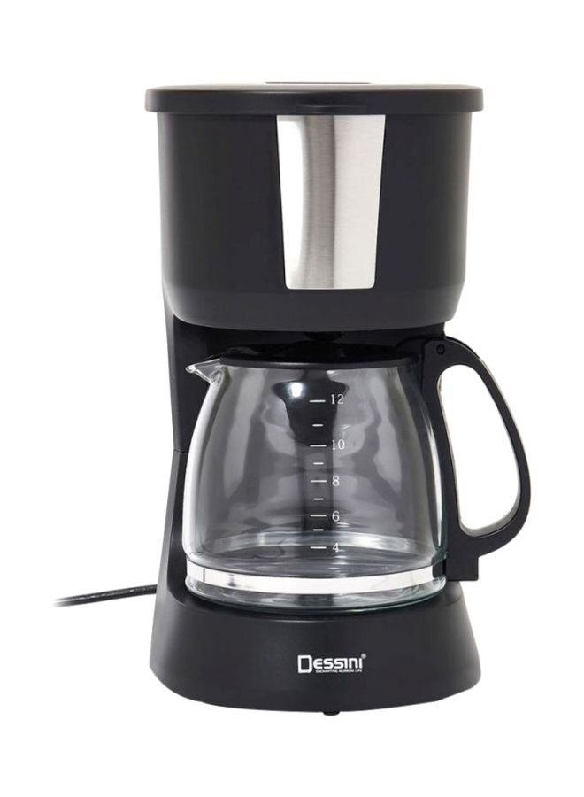 ديسيني ماكينة صنع القهوة الكهربائية 1.5 L 1000 W 888 أسود/ شفاف/ شفاف - Image 1