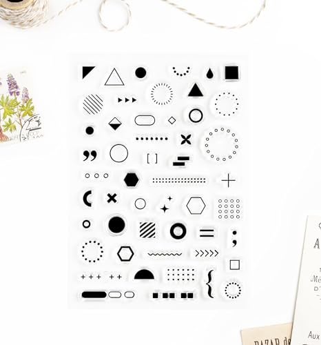 Wintertime Crafts Small Geometric Details, Clear Stamps 4x6 inch by Wintertime Crafts for Scrapbooking and Art Journals, Texture Stamp Set - Image 2