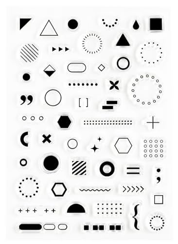 Wintertime Crafts Small Geometric Details, Clear Stamps 4x6 inch by Wintertime Crafts for Scrapbooking and Art Journals, Texture Stamp Set - Image 4
