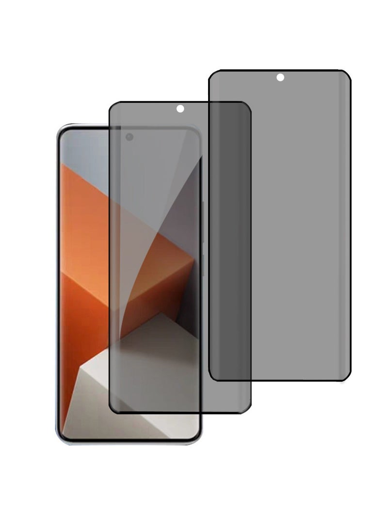 2 PCS Redmi Note 13 Pro+/Plus 5G Screen Protector Film Comfortable Touch Anti Spy 9H Tempered Glass, Anti-scratches Full Cover Screen Accessories Anti-Fingerprint Anti-drop Protection - Image 1