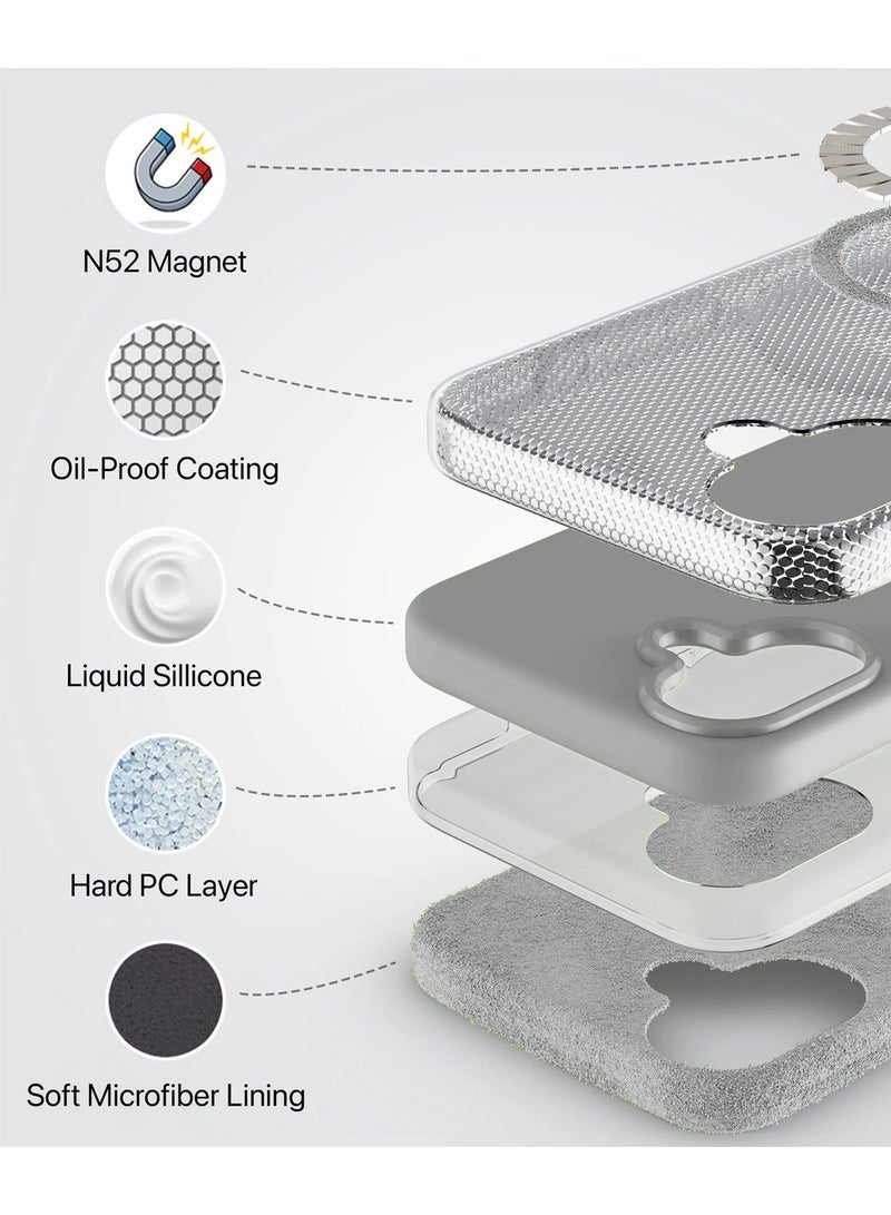 Raxoom Apple iPhone 17 5G 2025 Soft Liquid Silicone Case Cover (Model MCRPSN) in Sleek Grey â€“ Lightweight, Shock-Absorbent Protective Phone Case with Smooth Matte Finish, Precise Cutouts, and Comfortable Grip - Image 4