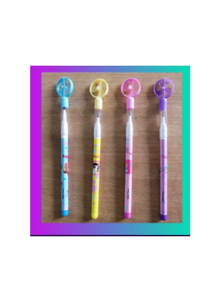 Generic 2 Multi-Tip Pencils with Blower Fan Toy Cap - Image 3