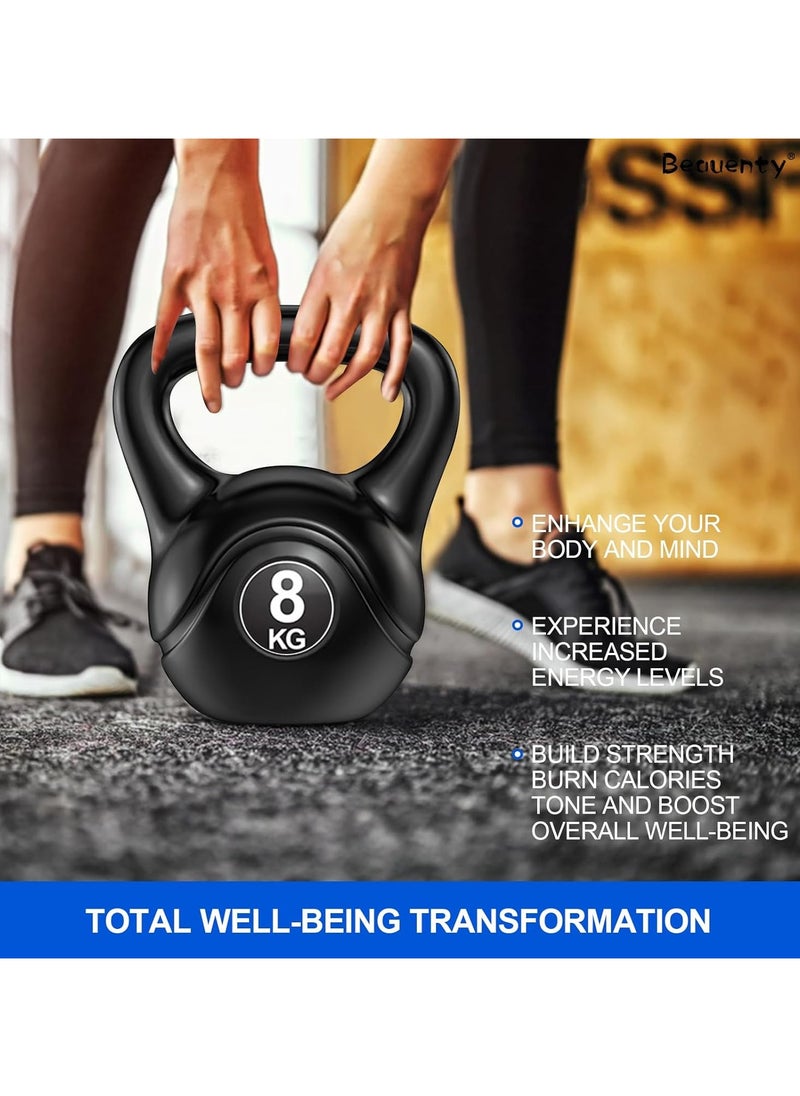 SportQ - Solid Kettlebell, Home Gym Strength Training Equipment with Non-Slip Handle, Multi-Functional Fitness Kettlebell for Powerlifting, Bodybuilding, Core Training and Push-ups - Image 1