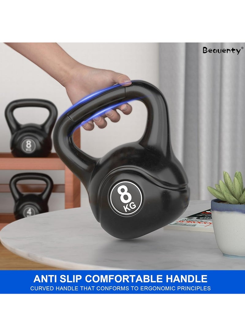 SportQ - Solid Kettlebell, Home Gym Strength Training Equipment with Non-Slip Handle, Multi-Functional Fitness Kettlebell for Powerlifting, Bodybuilding, Core Training and Push-ups - Image 1
