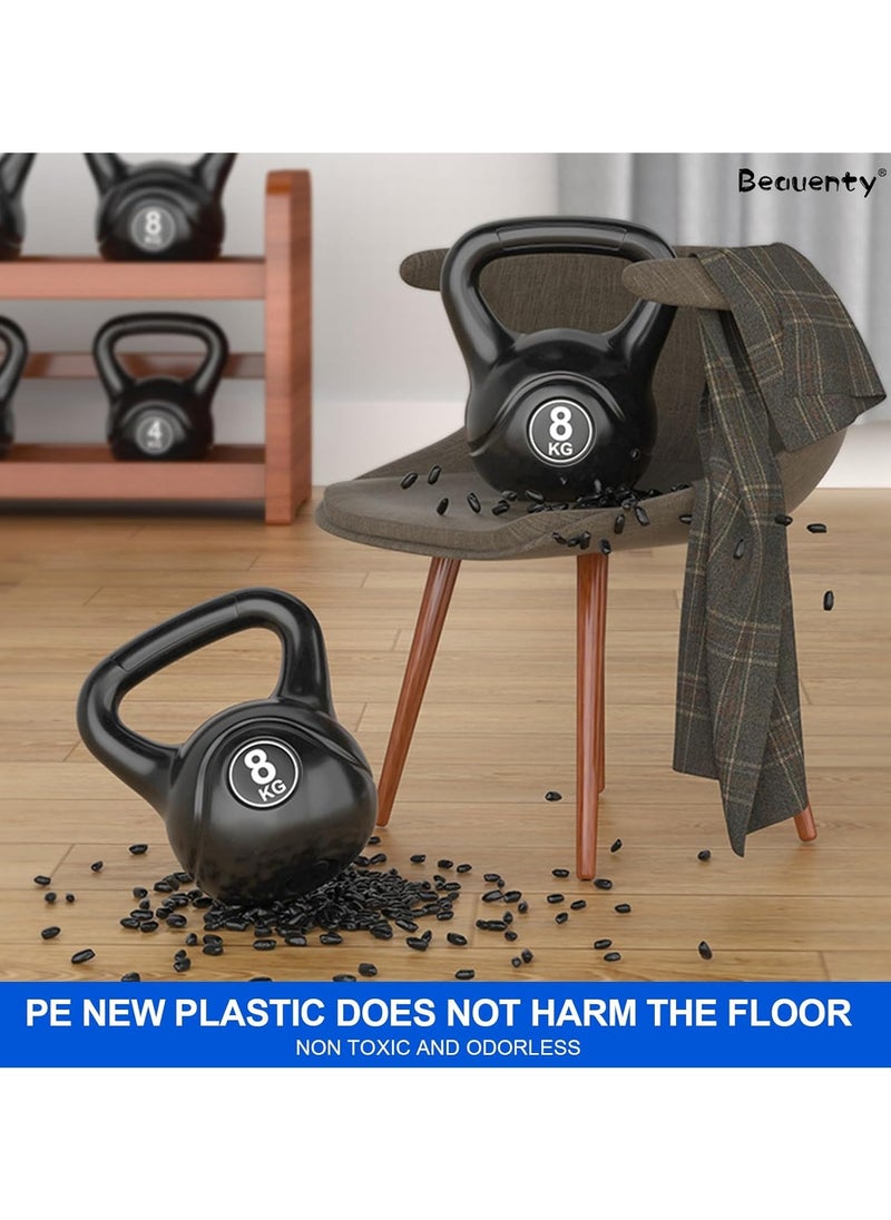 SportQ - Solid Kettlebell, Home Gym Strength Training Equipment with Non-Slip Handle, Multi-Functional Fitness Kettlebell for Powerlifting, Bodybuilding, Core Training and Push-ups - Image 1