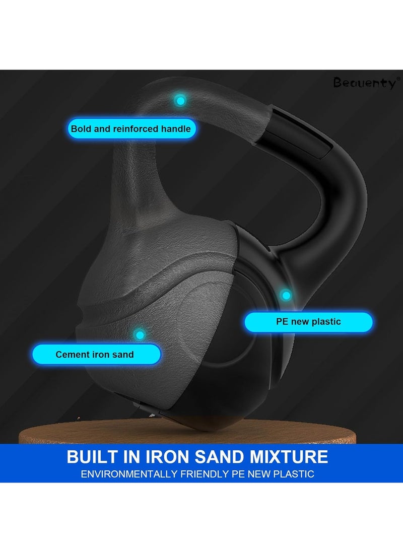 SportQ - Solid Kettlebell, Home Gym Strength Training Equipment with Non-Slip Handle, Multi-Functional Fitness Kettlebell for Powerlifting, Bodybuilding, Core Training and Push-ups - Image 1