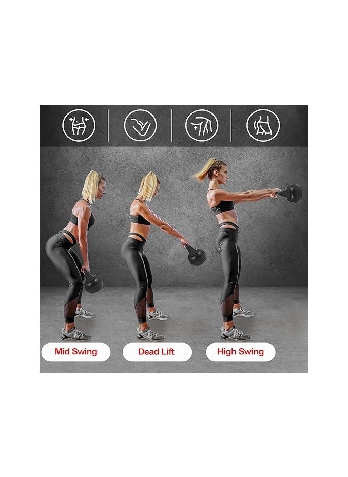 SportQ - Solid Kettlebell, Home Gym Strength Training Equipment with Non-Slip Handle, Multi-Functional Fitness Kettlebell for Powerlifting, Bodybuilding, Core Training and Push-ups - Image 1
