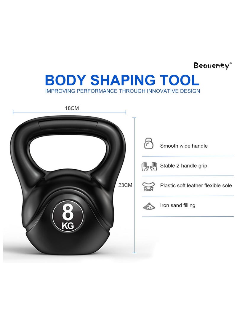 SportQ - Solid Kettlebell, Home Gym Strength Training Equipment with Non-Slip Handle, Multi-Functional Fitness Kettlebell for Powerlifting, Bodybuilding, Core Training and Push-ups - Image 1