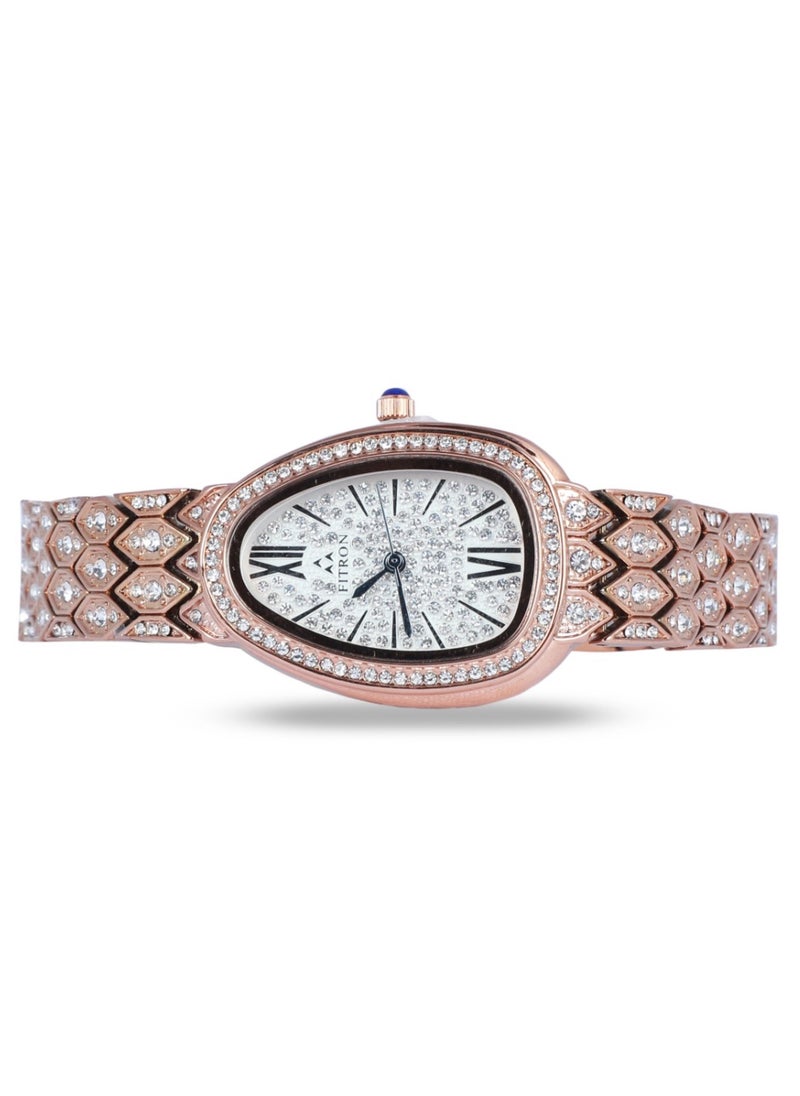 Women’s Rose Gold Wrist Watch with White Dial - pzsku/Z110A5E1E55E3B45BE421Z/45/_/1661189502/30abac75-fd64-4938-9483-a0cabc4ef2e4