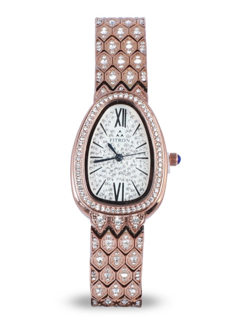 Women’s Rose Gold Wrist Watch with White Dial - pzsku/Z110A5E1E55E3B45BE421Z/45/_/1661189502/44bb43b1-eb1b-4f41-bf41-5acc84c5ef4d