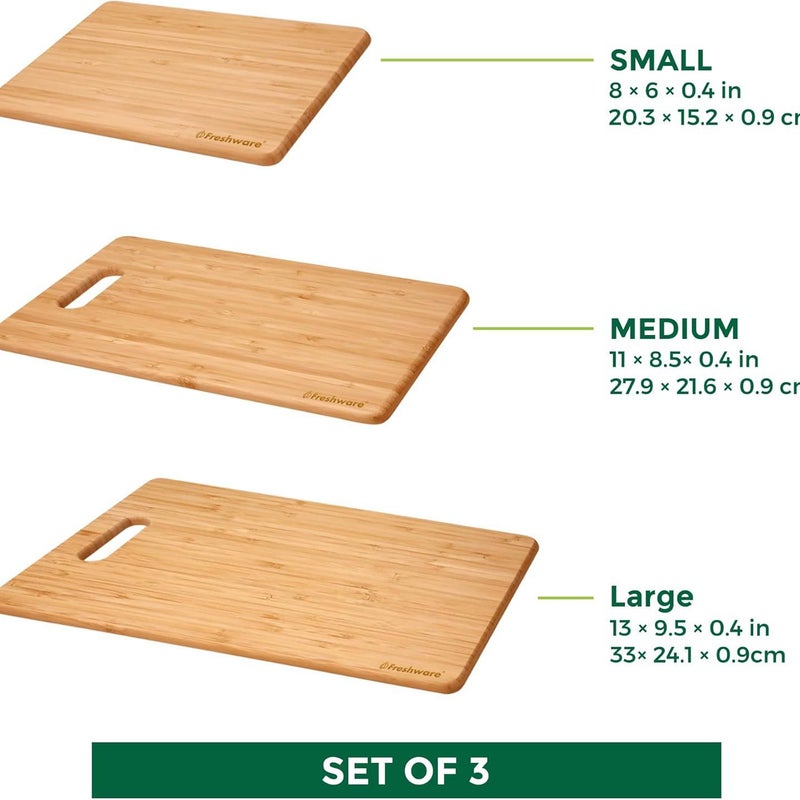 Bamboo Cutting Board Set 3-Piece - Image 3