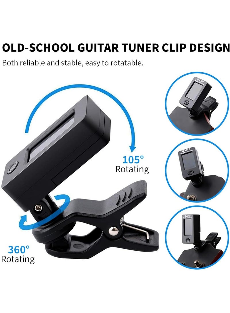 جويو جهاز ضبط الجيتار والباس الرقمي من نوع كليب – موالف إلكتروني متعدد الوظائف للجيتار والباس واليوكليلي والكمان بنظام ضبط كروماتيكي (JT-01) - Image 2