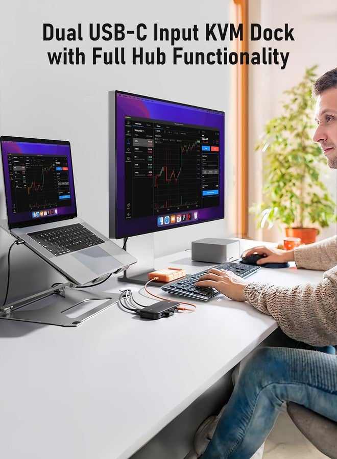 Lemorele 7 in 1 Simultaneous Connection of Two Computer Devices Docking Station - Image 4