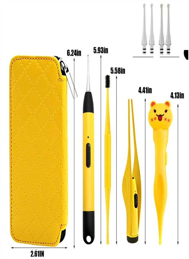 Luckam Nose Cleaning Tweezers with Light, Rechargeable Ear Cleaning Kit for Kids Ear, Nose, Navel, Dirt Mucus Cleaning Clips for Infant, Safe and Effective Booger Plier Tool Set (4 Piece) - Image 5