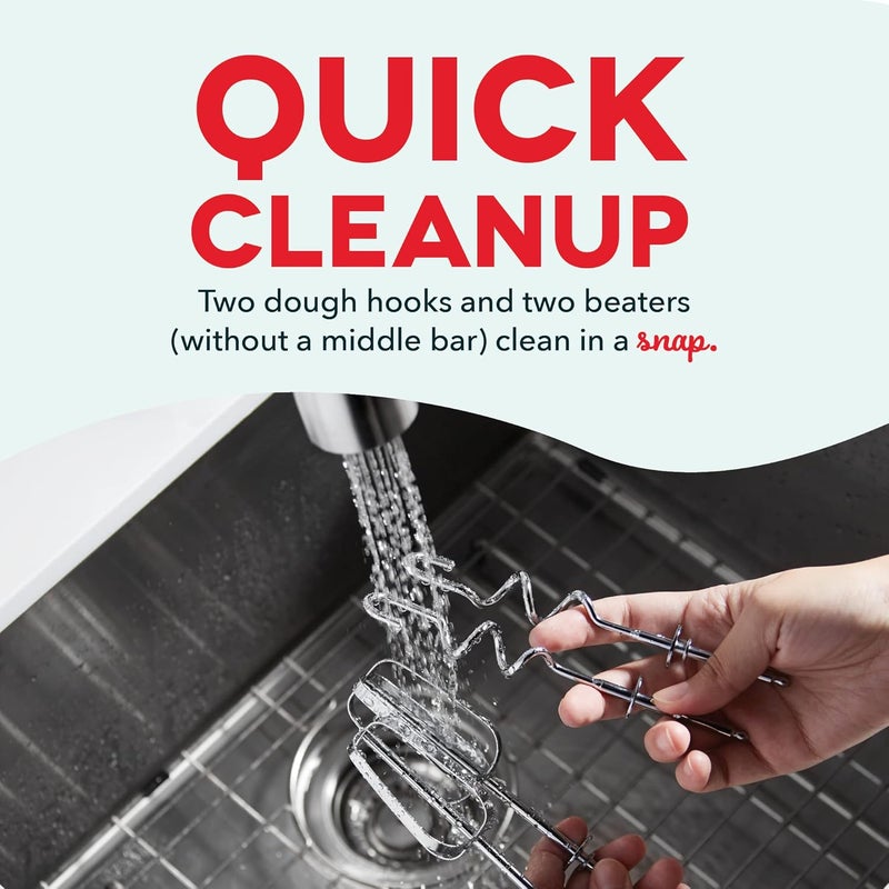 Dash Stand Mixer (Electric Mixer for Everyday Use): 6 Speed Stand Mixer with 3 Quart Stainless Steel Mixing Bowl, Dough Hooks & Mixer Beaters for Dressings, Frosting, Meringues & More - Aqua - Image 5