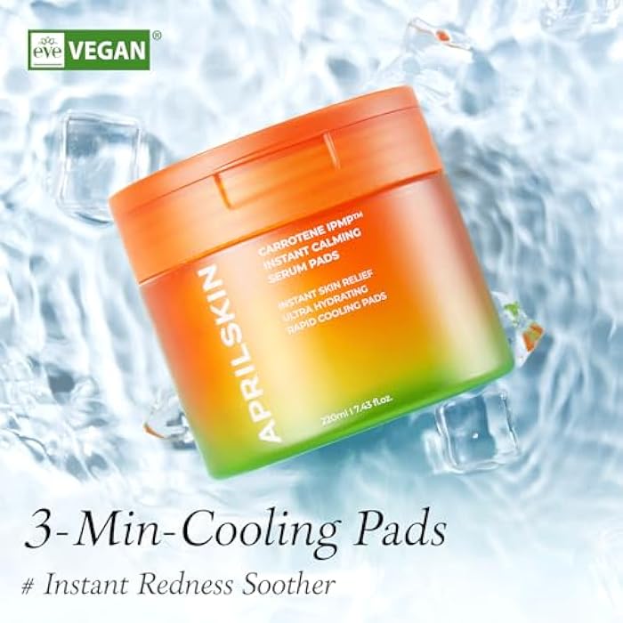 APRILSKIN Carrotene IPMP™ Instant Calming Serum Toner Pads | 5-Minute Cooling Serum Pads | Vegan, Cruelty-Free | Non-comedogenic | Toner-Serum-Sheet Mask All-in-one | Korean Skin Care, 80 Pads - Image 2