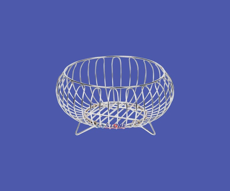 STONE STONE Heavy Duty Stainless Steel Fruit and Vegetable BasketTable Top Fruit RackVegetable StandChrome Finish - Image 5